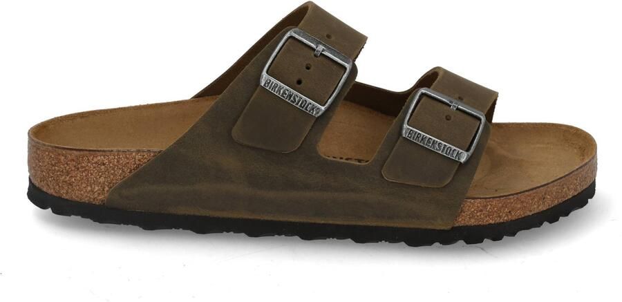 Birkenstock Slipper Arizona 1019313 Khaki Groen Vet Leer Normaal Zacht Voetbed - Foto 12