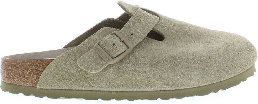 Birkenstock Boston narrow 1019108 khaki Groen