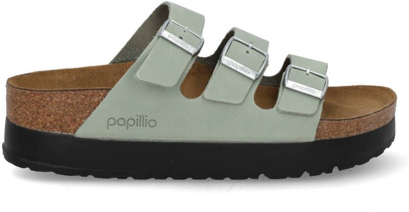 Birkenstock Florida III rap flex platform pure sage Grijs