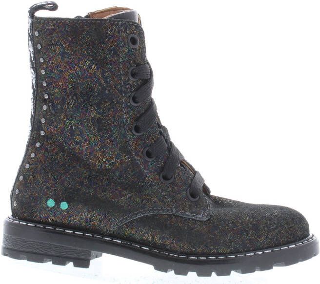 Bunnies JR 223863-998 Meisjes Biker Boots Multicolor Suède Veters - Foto 2