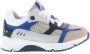 BunniesJR 224461-208 Jongens Lage Sneakers Wit Grijs Blauw Nubuck Veters - Thumbnail 2