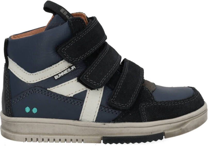 BunniesJR 224833-420 Jongens Hoge Sneakers Blauw Leer Klittenband - Foto 3