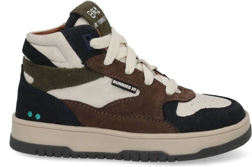 BunniesJR 225990-420 Jongens Hoge Sneakers Bruin Leer Veters - Foto 9