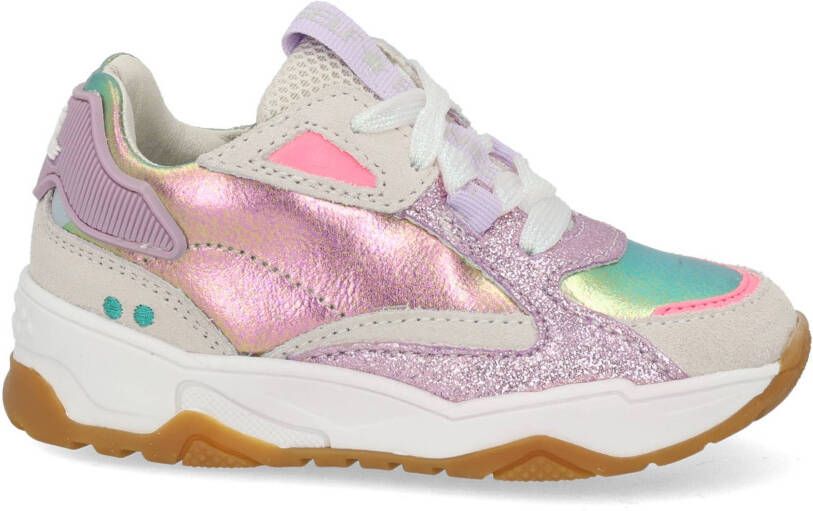 BunniesJR 225375-498 Meisjes Lage Sneakers Multicolor Leer Veters - Foto 4