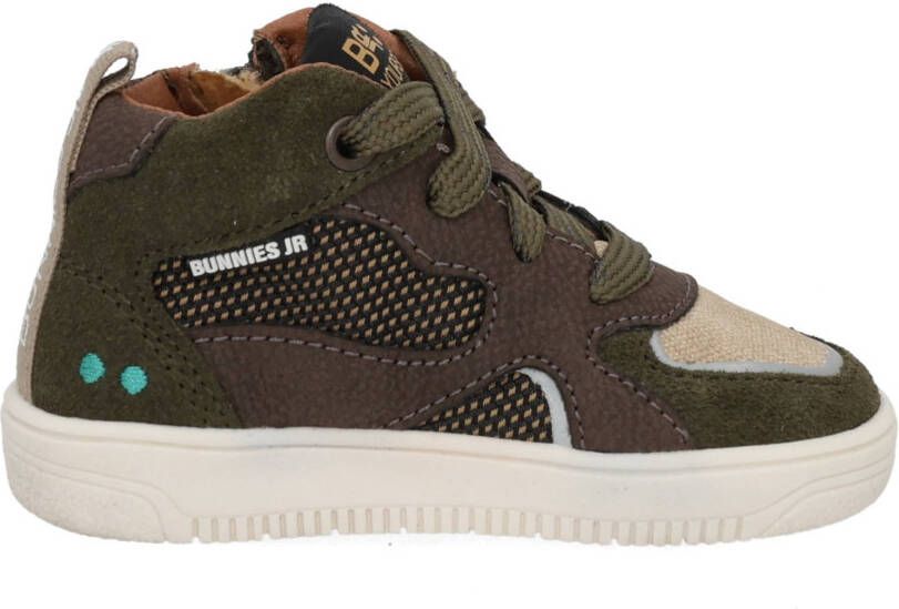 BunniesJR 225656-469 Jongens Hoge Sneakers Groen Leer Veters - Foto 6