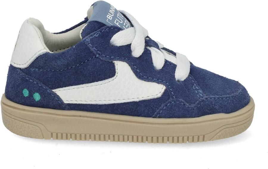 BunniesJR 226206-420 Jongens Lage Sneakers Blauw Leer Veters - Foto 2