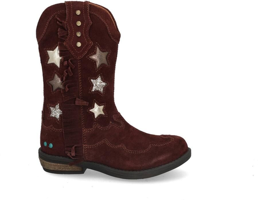 BunniesJR western suède laarzen met franjes donkerbruin - Foto 9