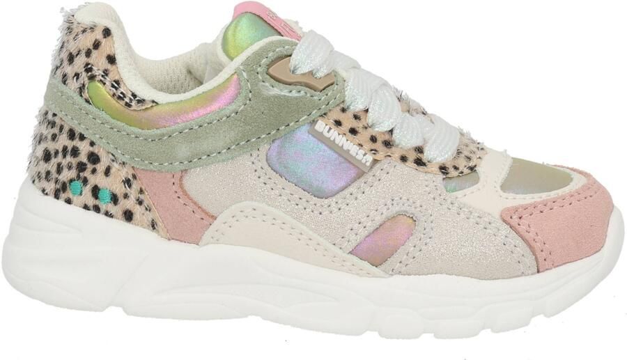 BunniesJR 226050-498 Meisjes Lage Sneakers Multicolor Leer Veters - Foto 2
