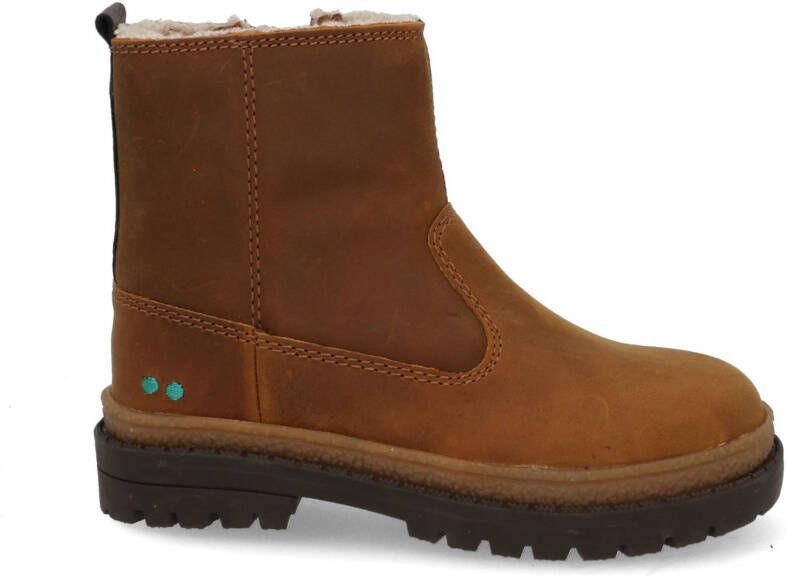 BunniesJR 225702-513 Jongens Biker Boots Cognac Nubuck Ritssluiting - Foto 4