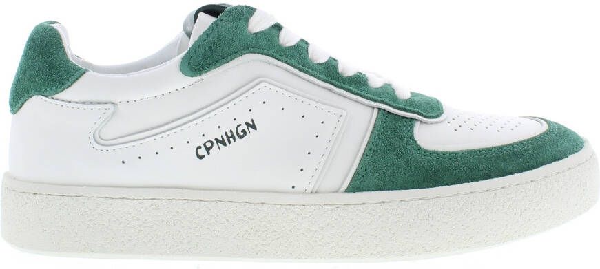 Copenhagen Studios Wit Groen Leren Dames Sneakers White Dames - Foto 7