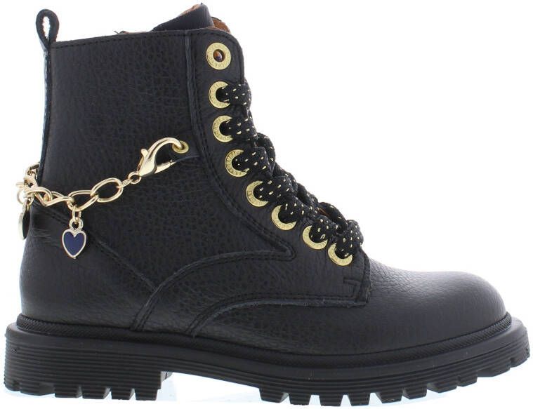 Develab 42814 922 Meisjes Veterboot Zwart