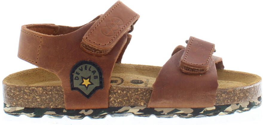 Develab 48319 leren sandalen cognac Bruin Jongens Leer Effen 31