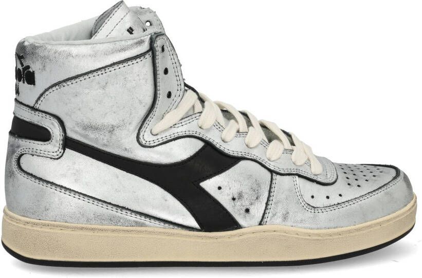 Diadora Heritage MI Basket silver used silver black Zilver