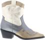 DWRS LABEL DWRS Metallic Westernboots enkellaars smoke antraciet - Thumbnail 2