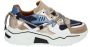 DWRS LABEL DWRS Jupiter denim | jeans stone Blauw Leer Lage sneakers Dames - Thumbnail 4