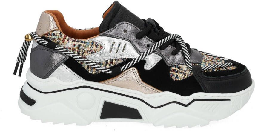 DWRS LABEL DWRS Jupiter tweed | black stone Zwart Leer Lage sneakers Dames - Foto 3