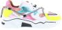 DWRS LABEL DWRS Jupiter tweed Pink Yello Roze Leer Lage sneakers Dames - Thumbnail 6