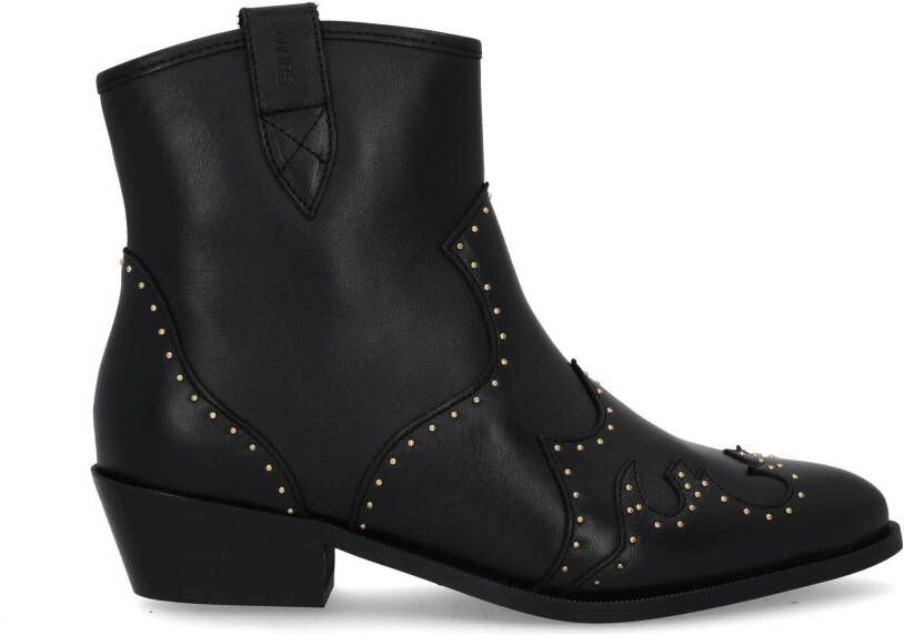 DWRS LABEL Lyon studs westernboots Zwart Leer Western Dames - Foto 5