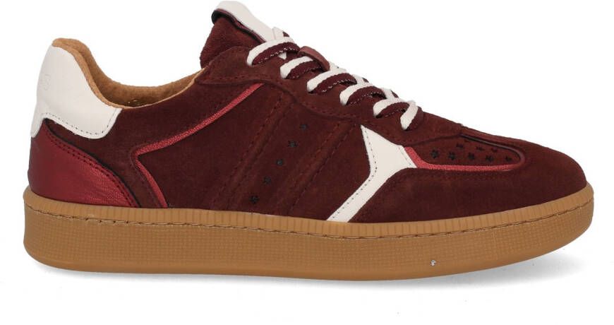 DWRS LABEL DWRS Mirabel bordeaux sneakers Suede Dames - Foto 6