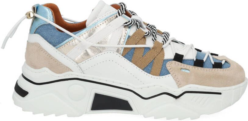 Dwrs Dames Sneakers Orion Denim Sand jeans Zand - Foto 4