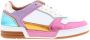 DWRS LABEL DWRS RUGBY Lila Pink Orange Dames Sneaker J6523 - Thumbnail 3