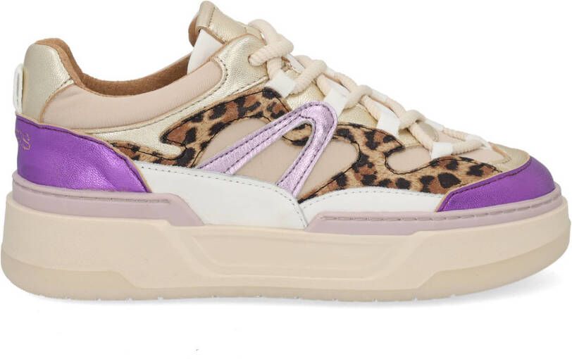DWRS label Walton leopard sand purple Multi