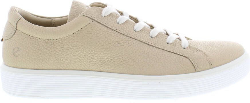 ECCO Soft 60 M Heren leren sneaker Beige Size: 45 (UK 10.5-11)