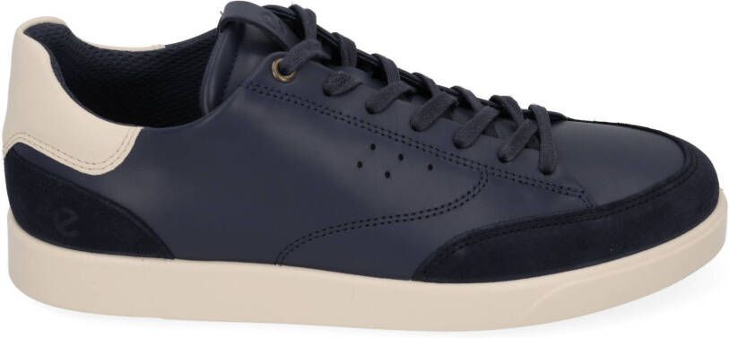 ECCO Street Lite M Heren leren sneaker Blauw Size: 40 (UK 6.5-7)