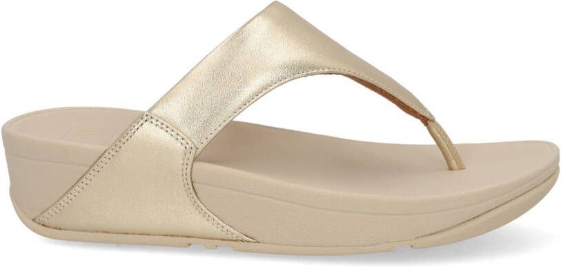 Fit Flop LuLu leather toepost 675 platino Brons