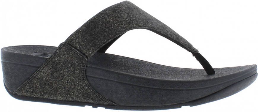 Fit Flop lulu toe post sparkle EU9 090 all black Zwart
