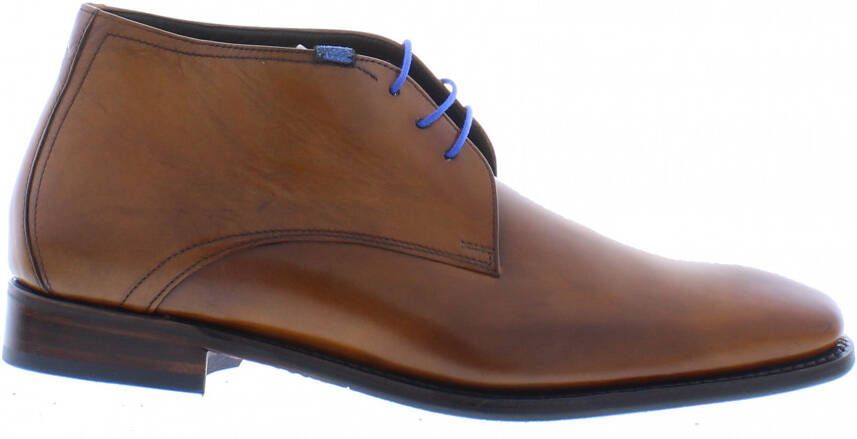 Floris van bommel SFM-50033 23-01 Cognac Calf H-Wijdte Veter boots