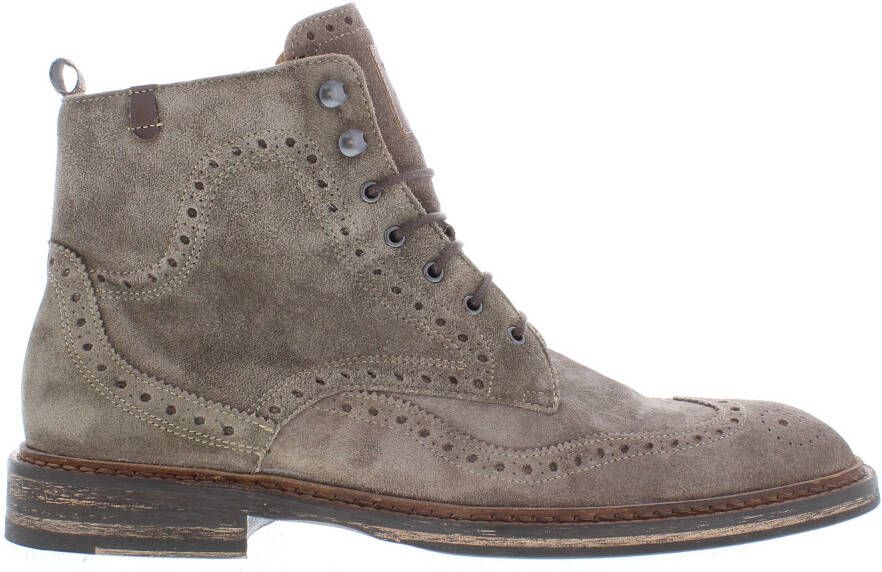 FLORIS VAN BOMMEL Veterboots Heren Sfm-80035 Maat: 40⅔ Materiaal: Suède Kleur: Taupe - Foto 9