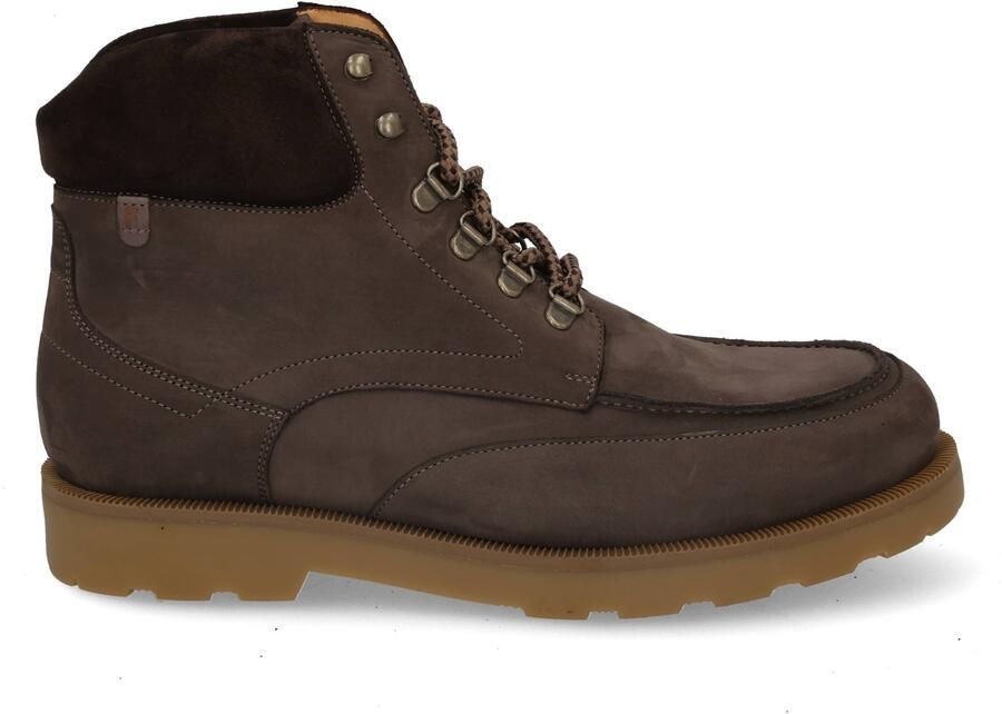 Floris van Bommel DE BIJLER 02.02 Vrije tijd half-hoog Heren veterschoen Heren sneakers Taupe - Foto 2