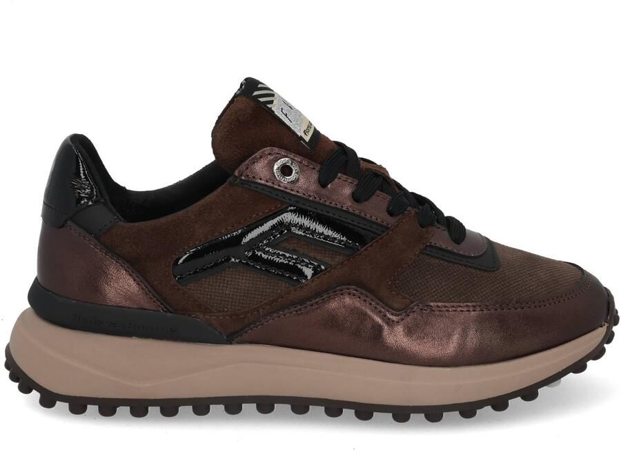 Floris van Bommel Dames Sneakers Noppi 52.06 Darkbrown Donkerbruin - Foto 6