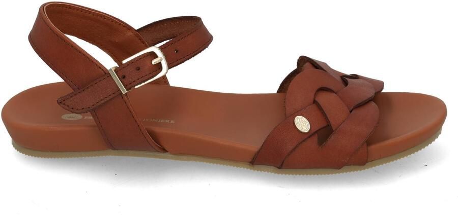 Fred de la Bretoniere Clover Jessy Sandaal Vachetta Cognac - Foto 3