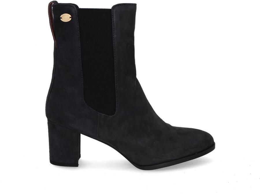 Fred de la Bretoniere Farah Chelsea leren suède chelsea boots met hak donkerblauw - Foto 11