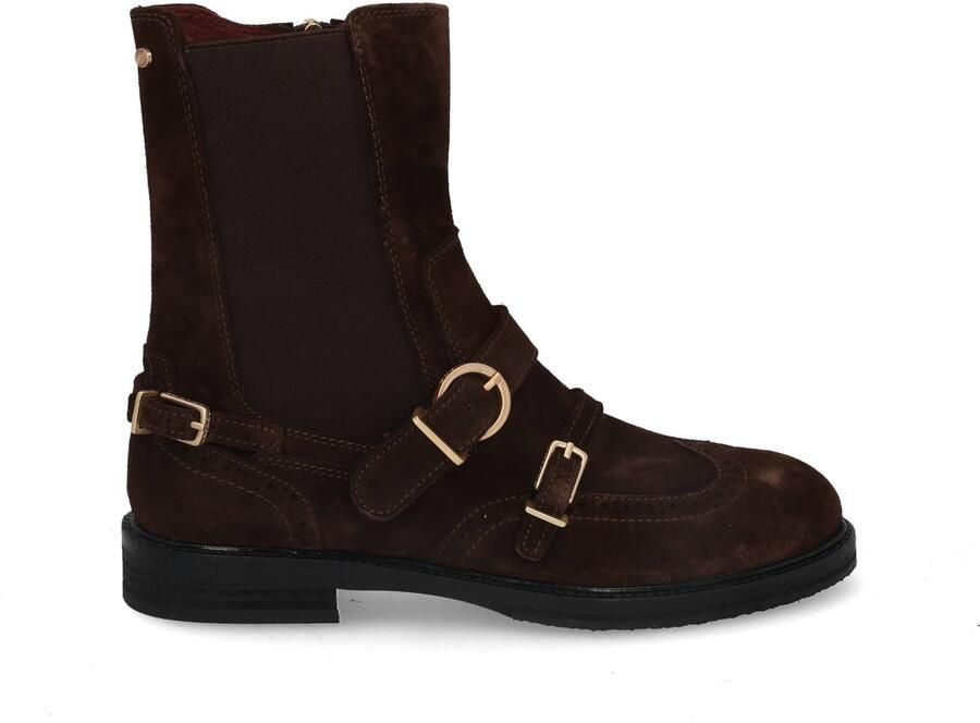 Fred de la Bretoniere PARIS EDANE Ankle Boot Suede Dark Brown - Foto 9