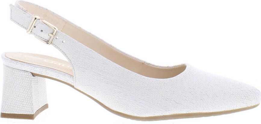 Gabor Lizard Cheope Hak Sandalen Beige Dames - Foto 6