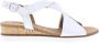 Gabor Witte leren sandalen met gekruiste bandjes - Thumbnail 4