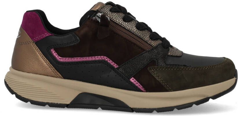 Gabor rollingsoft sensitive 56.878.63 dames rollende wandelsneaker zwart - Foto 9