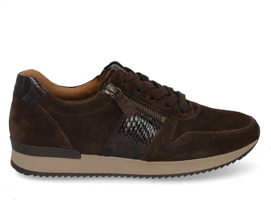 Gabor Lage sneakers Chunky zool 6019 Bruin Suède - Foto 13