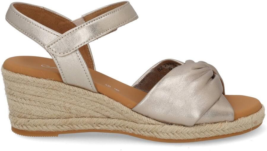 Gabor Sandaal Sleehak Touwzool Goud Leer - Foto 2