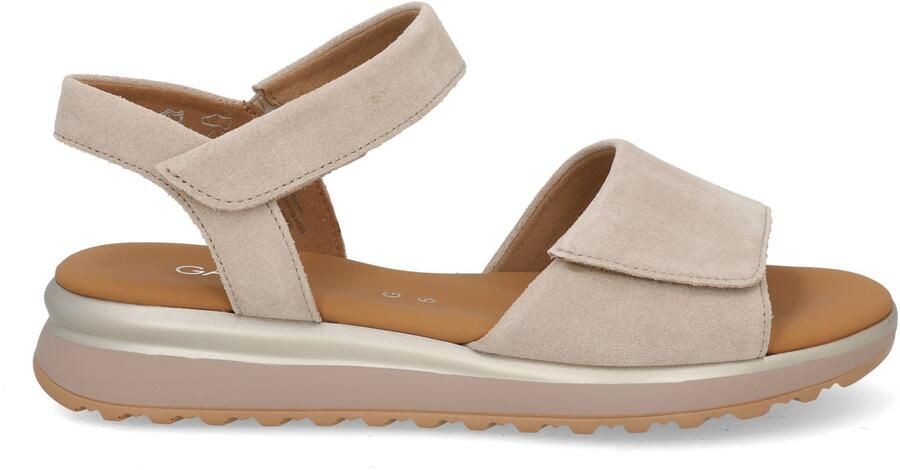 Gabor Dames Sandalen met hak 840.1 Beige Suède Plateauzool - Foto 9