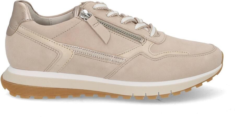 Gabor Sneaker Beige Suede Veter Rits H - Foto 2
