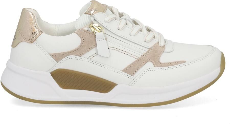 Gabor 86.958.52 Rolling Soft Sneakers Wit Leer Dames Wit Goud - Foto 9