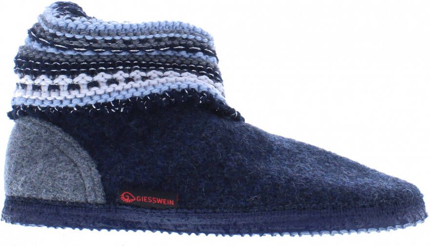 Giesswein Blauwe Gesloten Pantoffels met Bontvoering - Foto 12