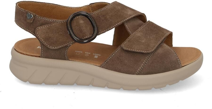 Hartjes 132.1802 30 41.00 K Sandalen Grijs Suede Dames Breedtemaat K Grijs - Foto 4