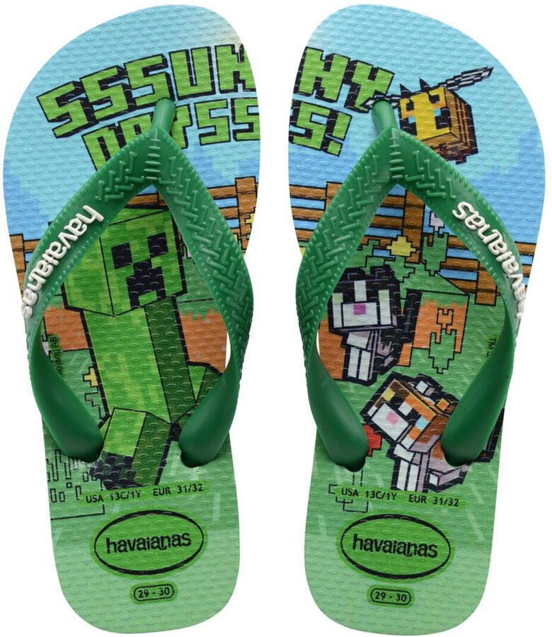 Havaianas HAV. KIDS MINECRAFT Groen Slippers Groen