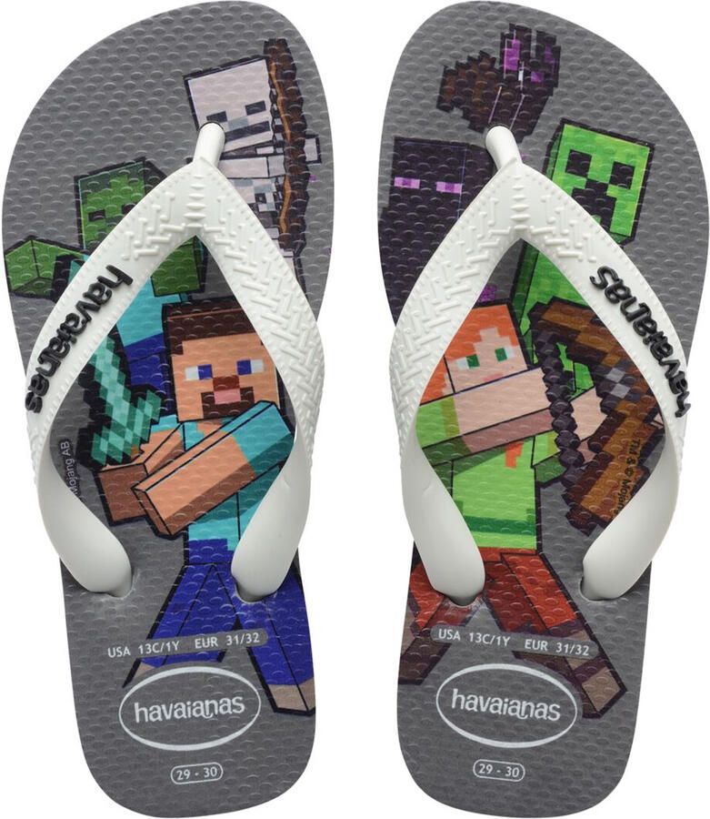 Havaianas Kids Minecraft steel grey white Multi grijs