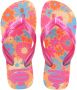 Havaianas Kids Flores teenslippers roze geel - Thumbnail 3